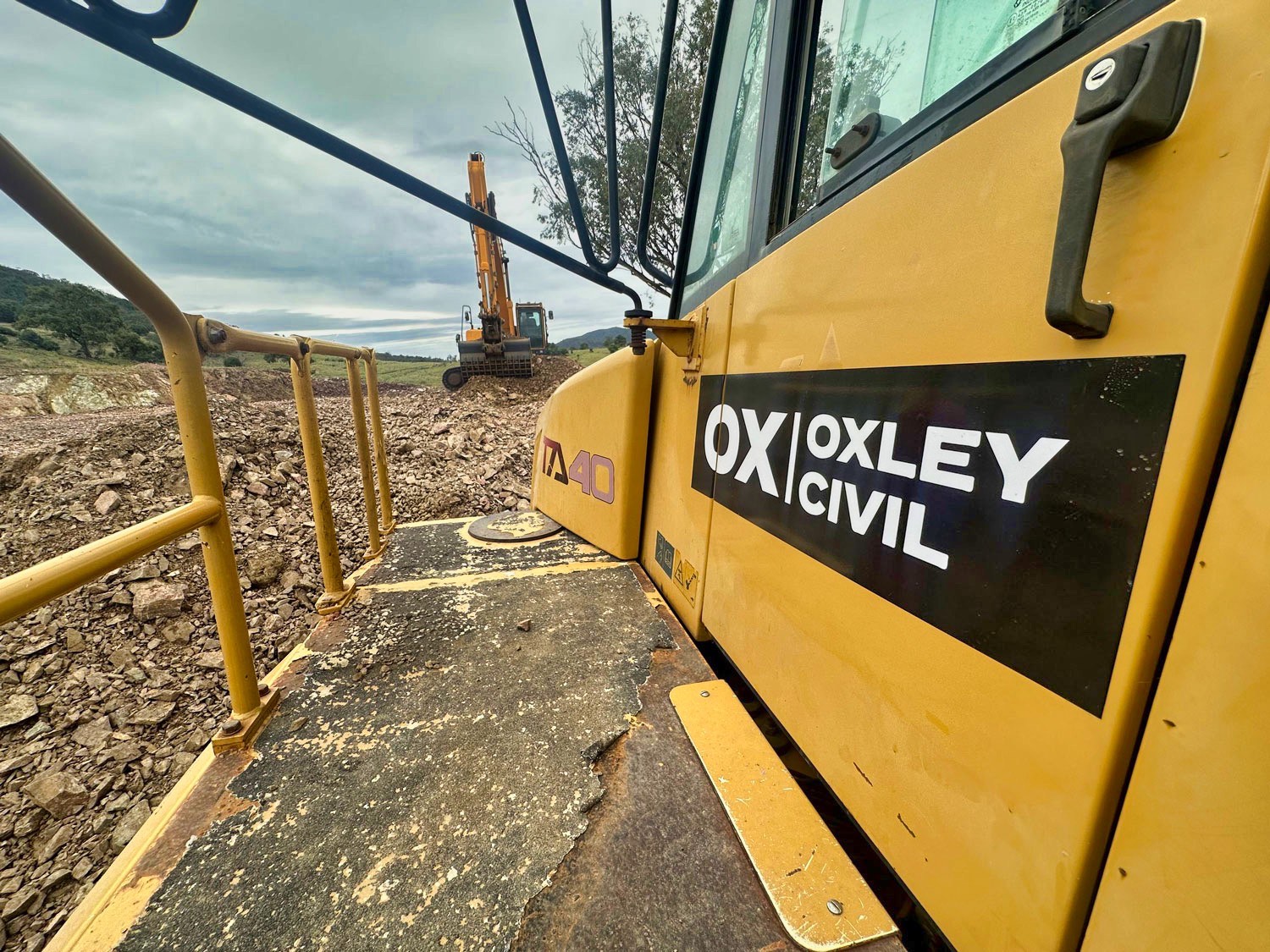 Oxley Civil branding on a machine