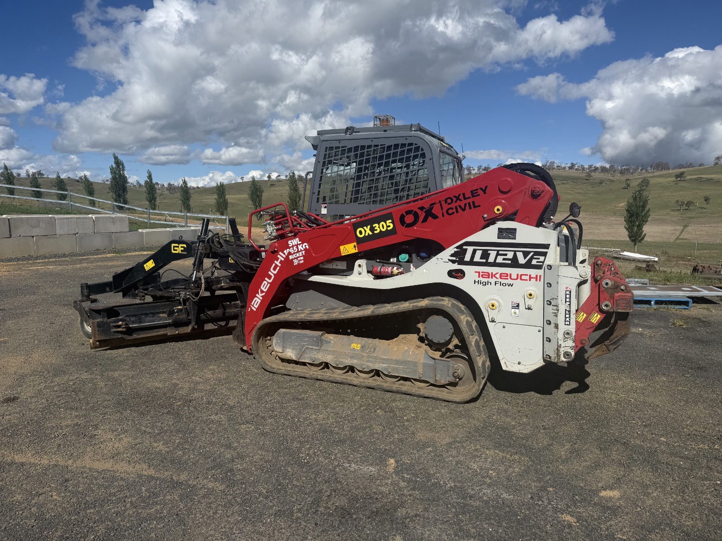 Takeuchi excavator with mulcher head