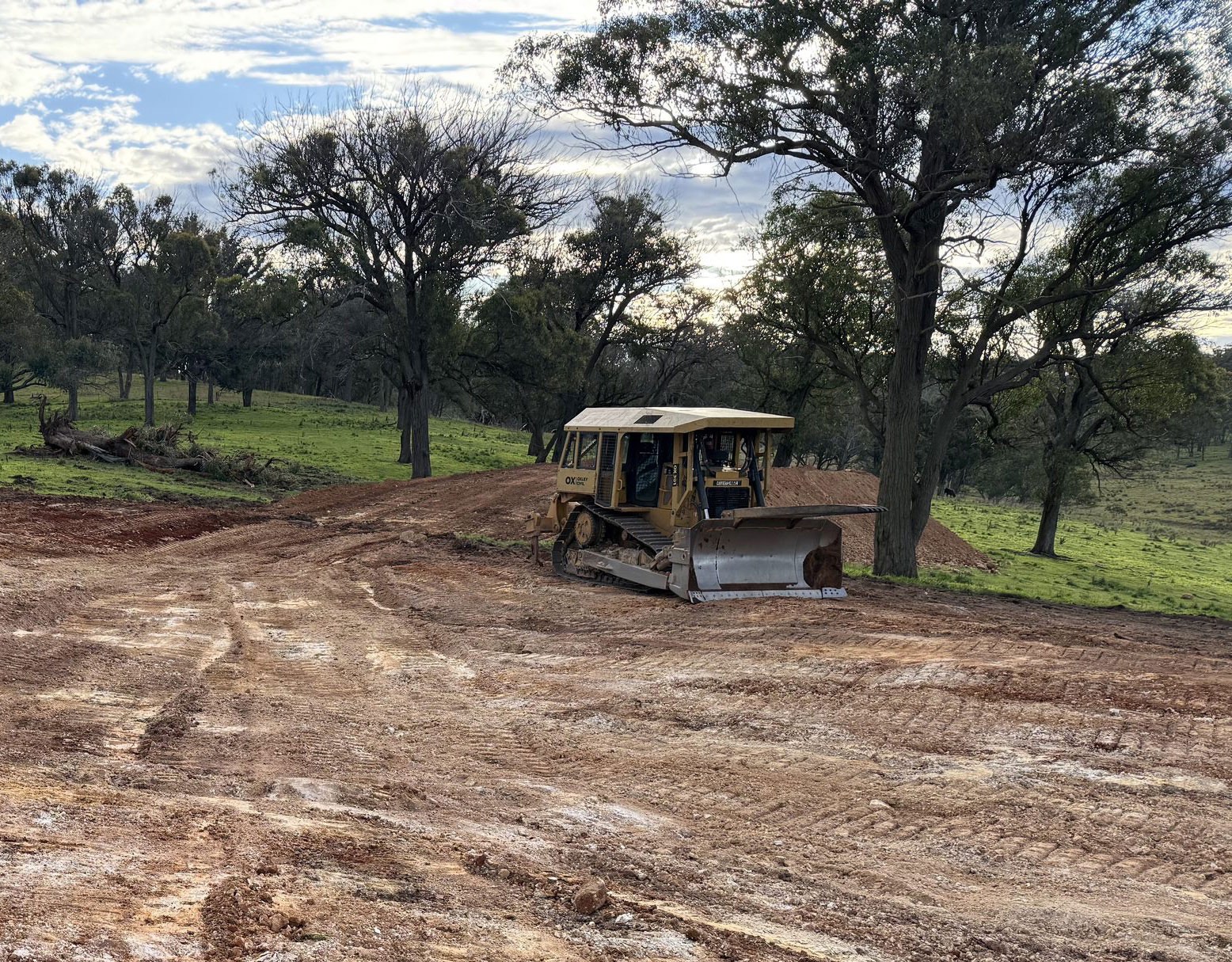 Cleared road formation for a new estate