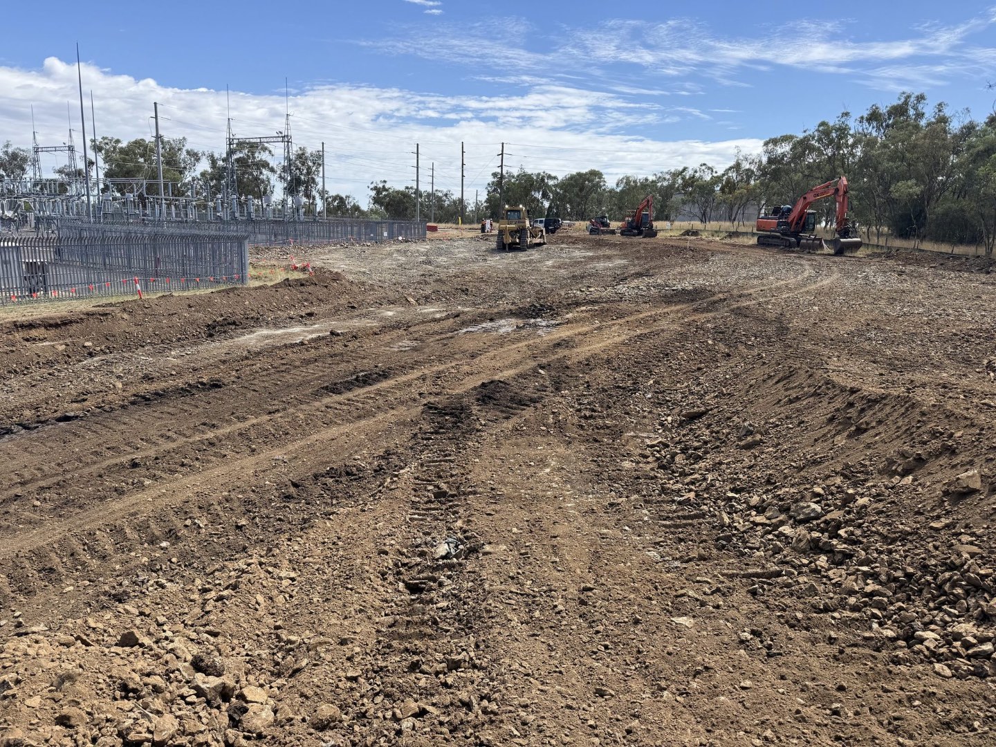 Bulk earthworks at the Inverell substation