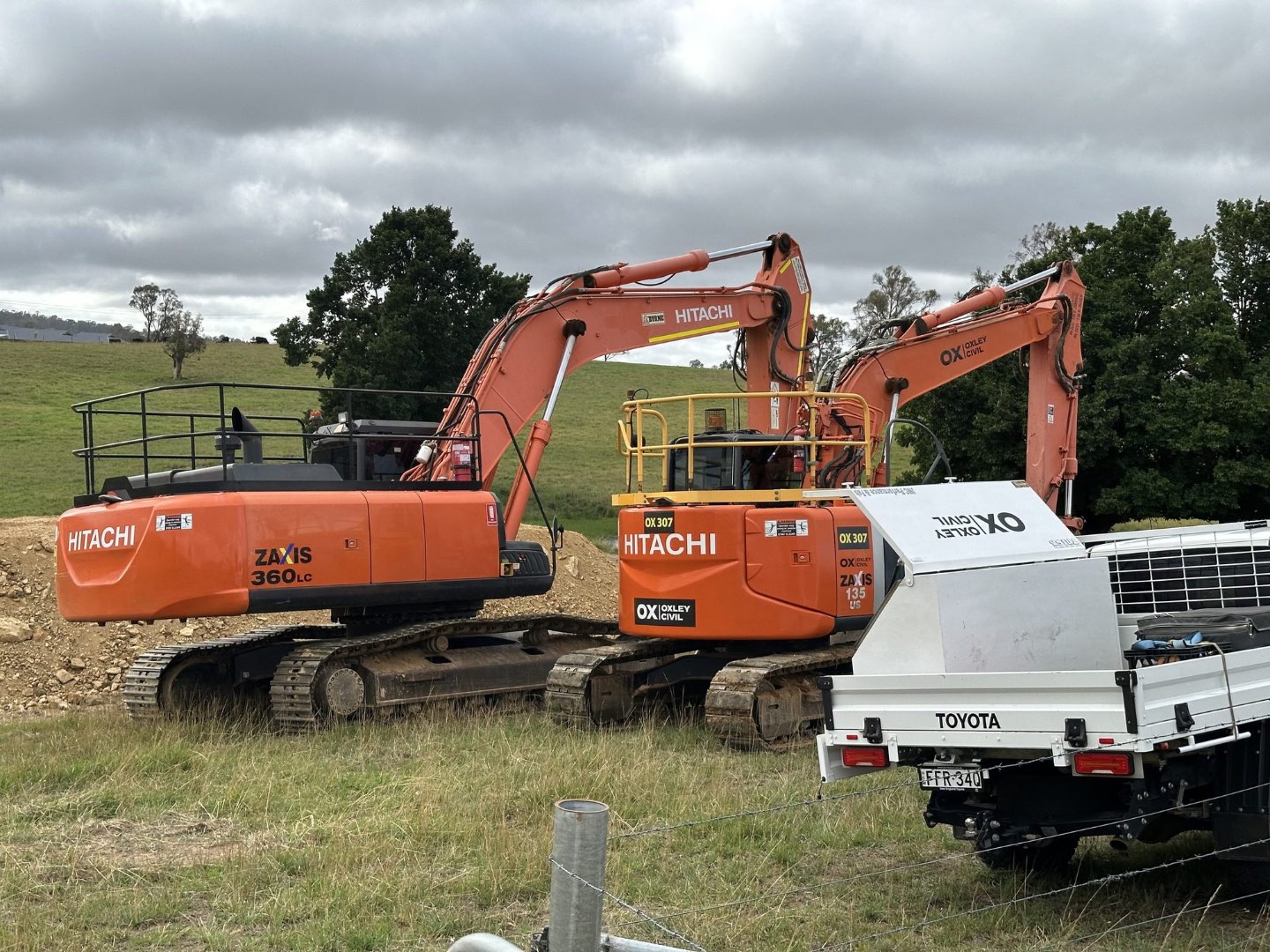 Oxley excavators and ute