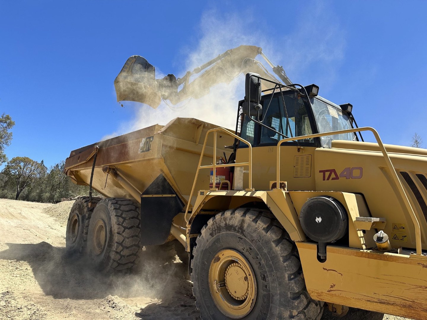 Loading the TA40 dump truck