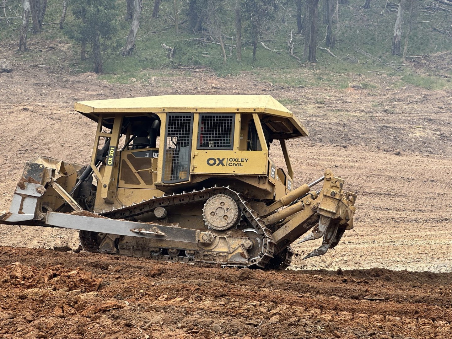 Oxley D6 dozer working red soil